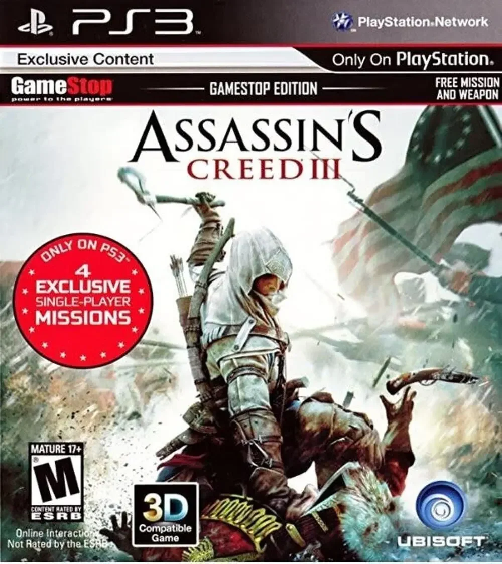 Assassin's Creed III GameStop Edition - PlayStation 3 PS3 - Complete CIB